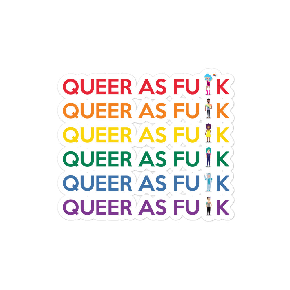 Queer As Fu#k Bubble-Free Stickers