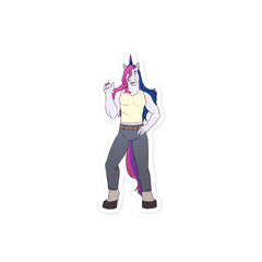 Bisexual Unicorn Bubble-Free Stickers