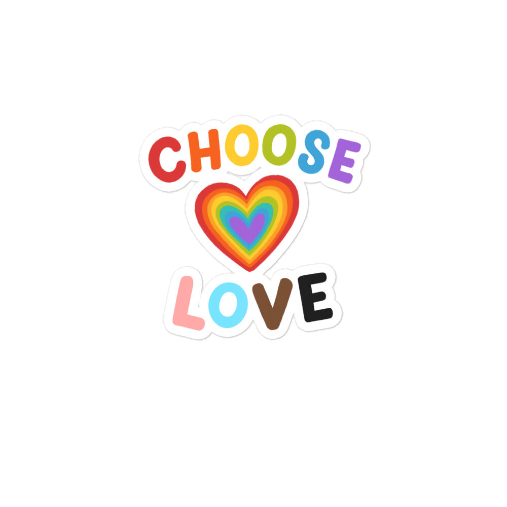 Choose Love Bubble-Free Stickers