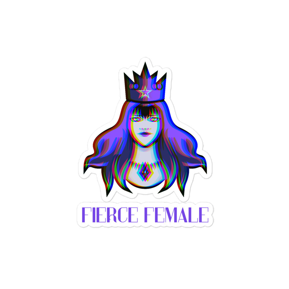 Fierce Female Bubble-Free Stickers