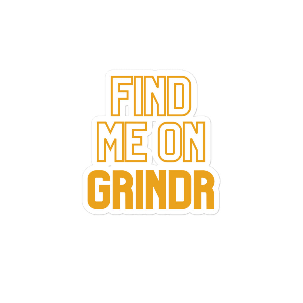 Find Me On Grindr Bubble-Free Stickers