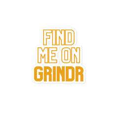 Find Me On Grindr Bubble-Free Stickers
