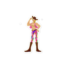 Gay Cowboy Bubble-Free Stickers