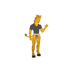Gay Giraffe Bubble-Free Stickers