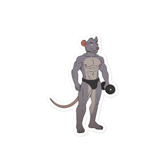Gay Gym Rat Bubble-Free Stickers