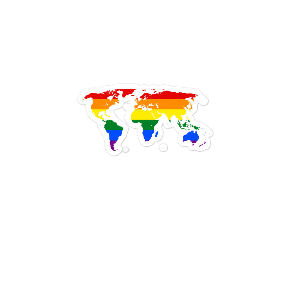 Gay Map Bubble-Free Stickers