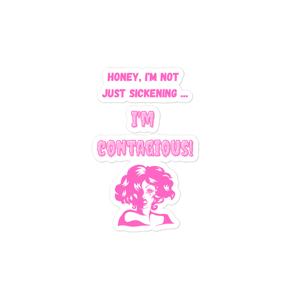 I'm Contagious Bubble-Free Stickers