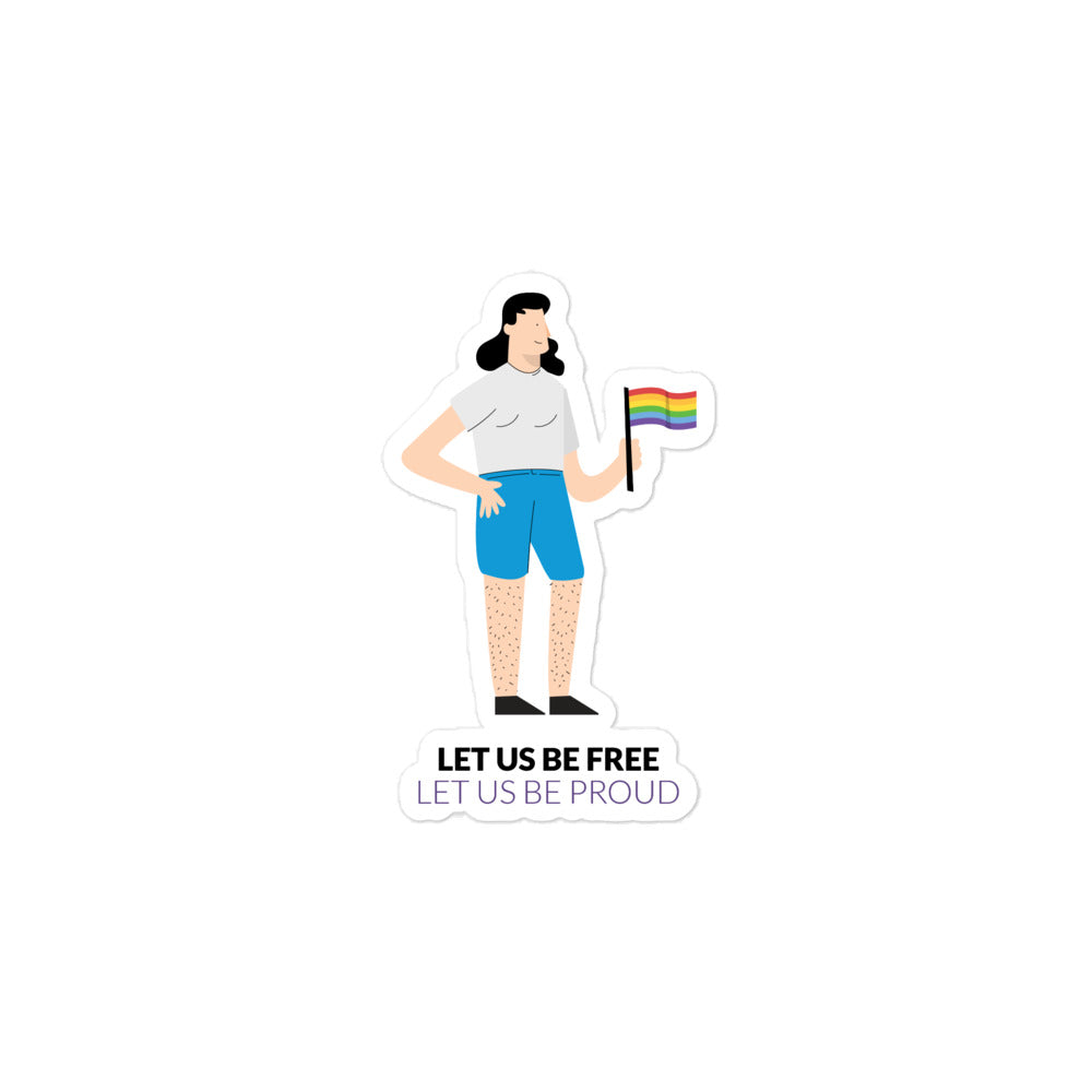 Let Us Be Free Let Us Be Proud Bubble-Free Stickers