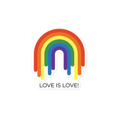 Love Is Love Rainbow Bubble-Free Stickers