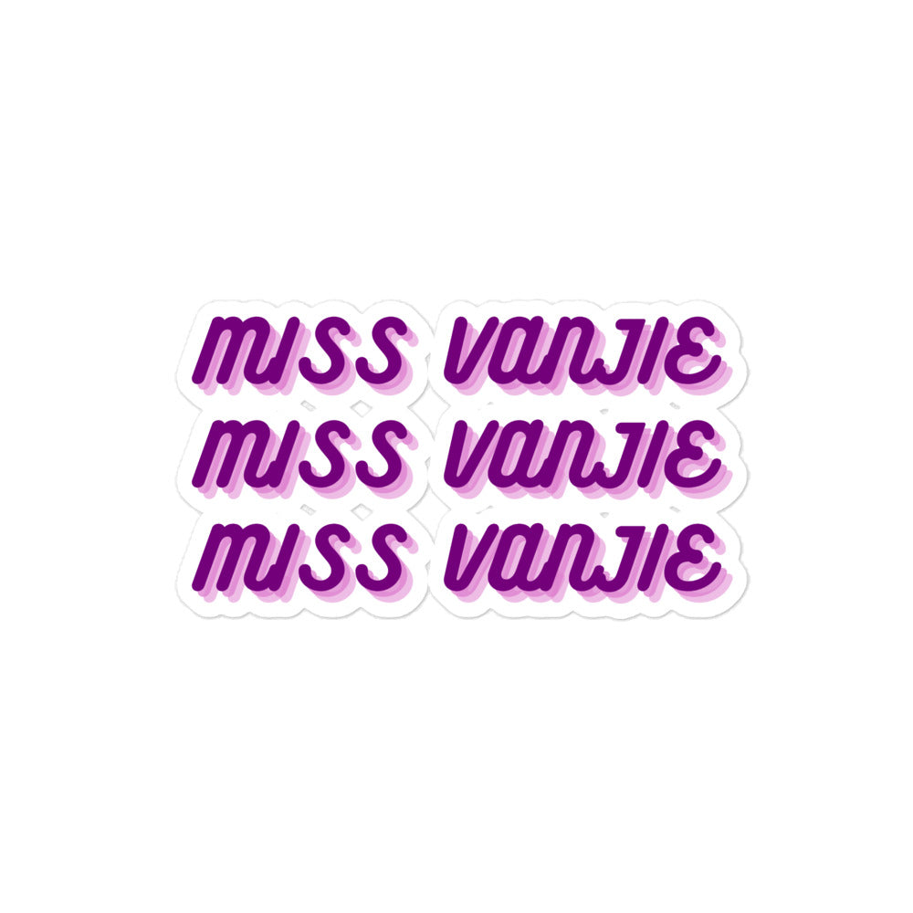 Miss Vanjie Bubble-Free Stickers