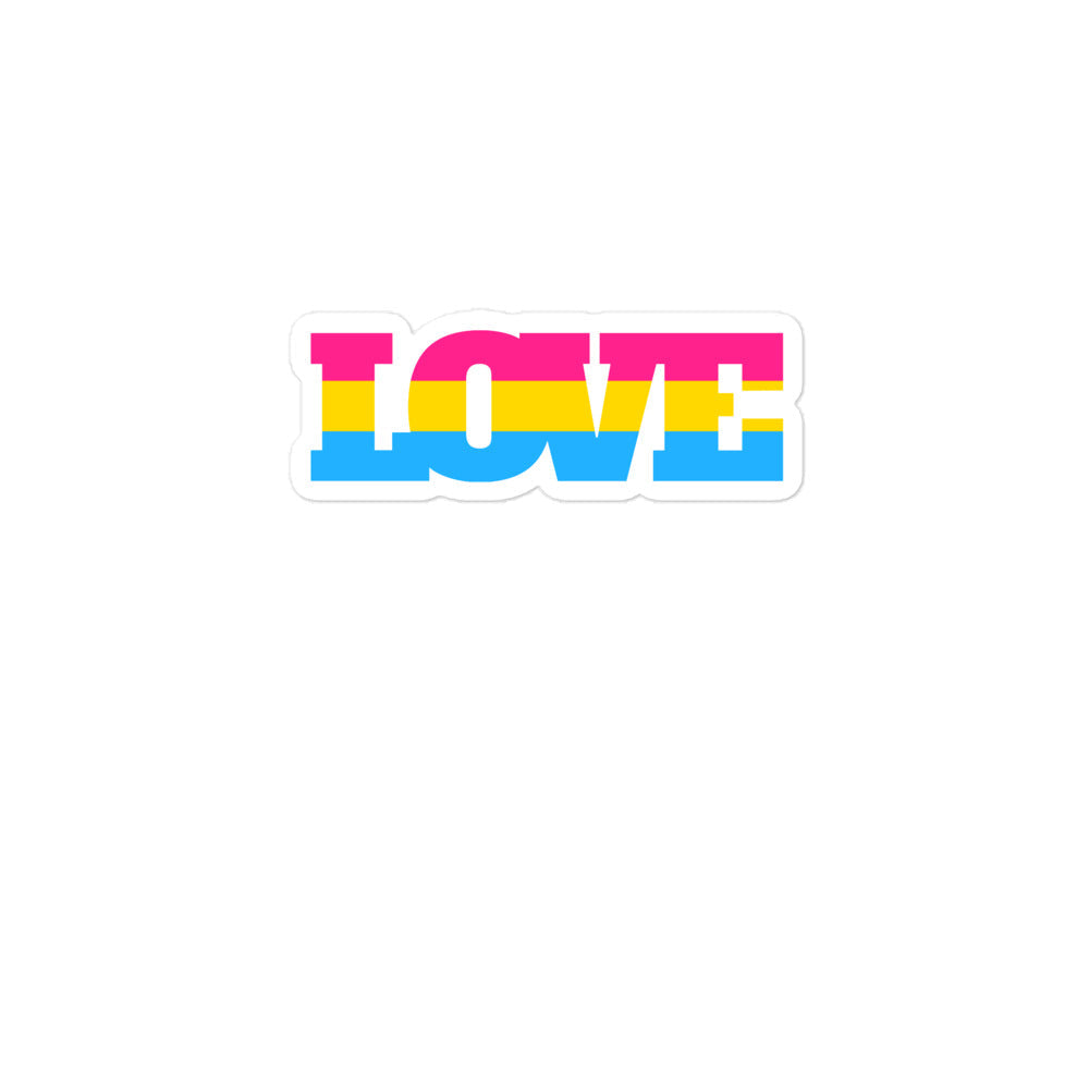 Pansexual Love Bubble-Free Stickers
