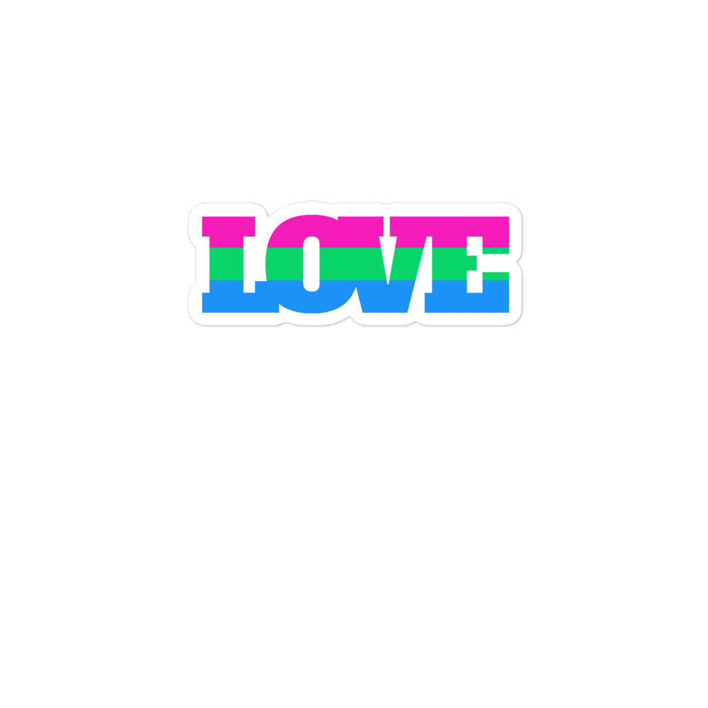 Polysexual Love Bubble-Free Stickers