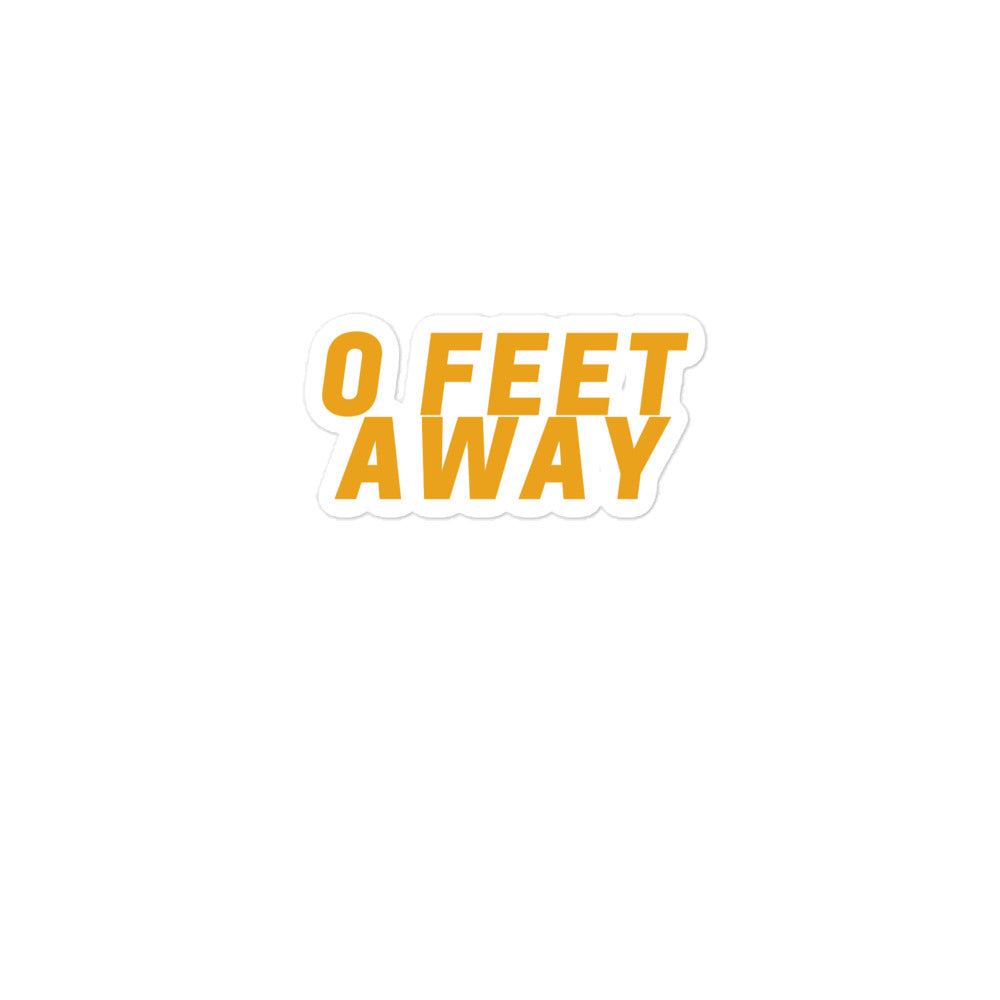 Zero Feet Away Grindr Bubble-Free Stickers