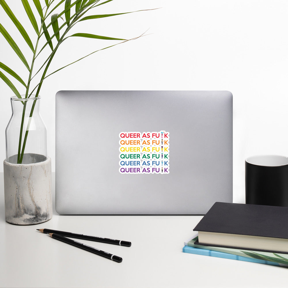 Queer As Fu#k Bubble-Free Stickers
