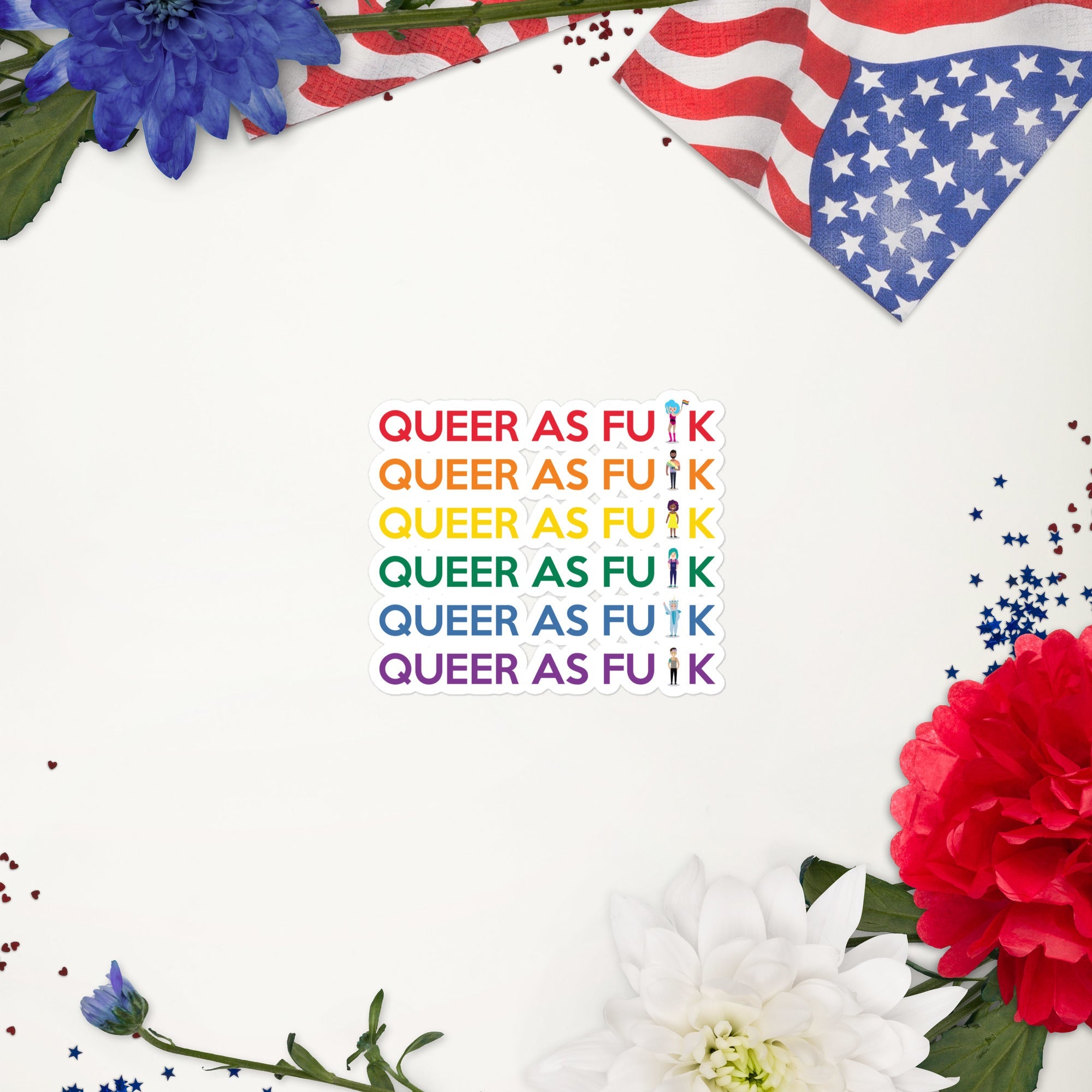 Queer As Fu#k Bubble-Free Stickers