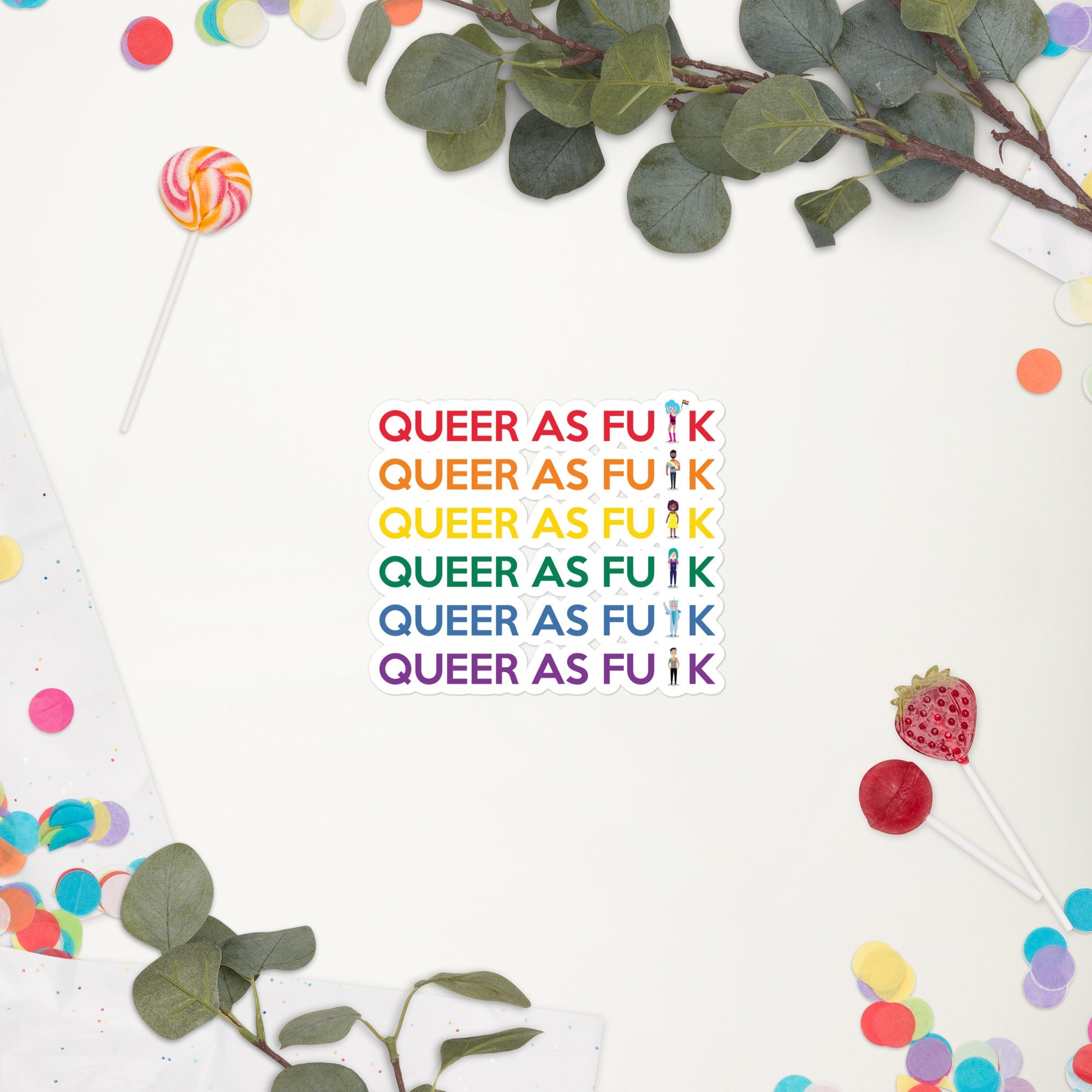 Queer As Fu#k Bubble-Free Stickers