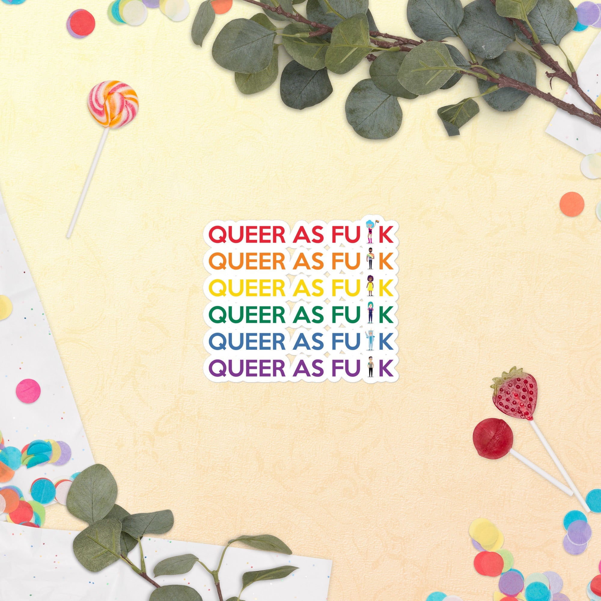 Queer As Fu#k Bubble-Free Stickers