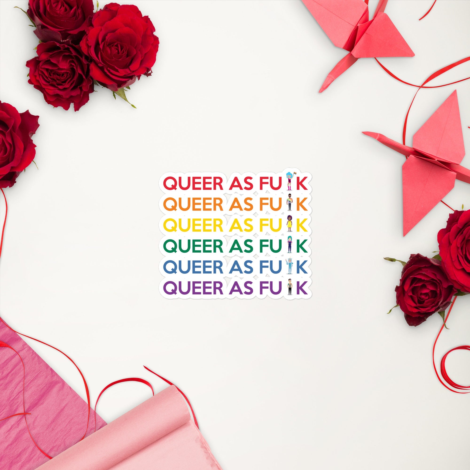 Queer As Fu#k Bubble-Free Stickers