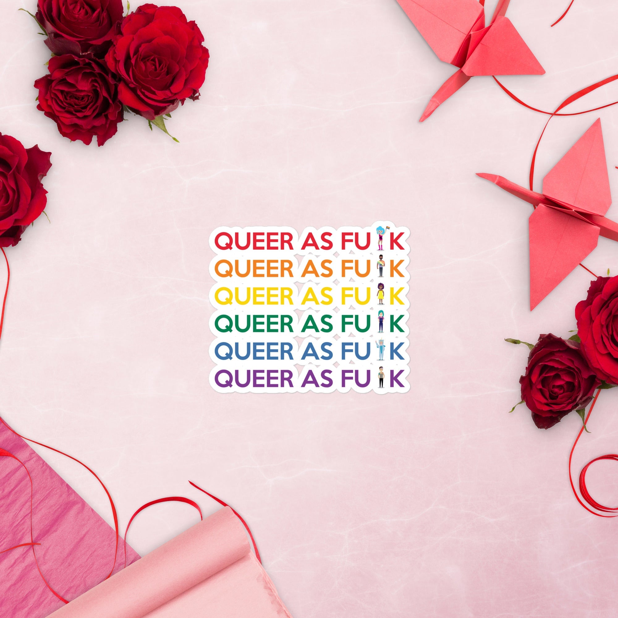 Queer As Fu#k Bubble-Free Stickers