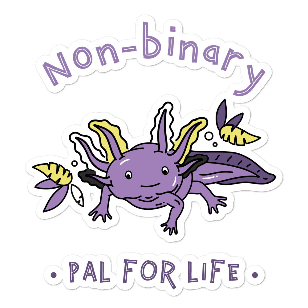 Non-Binary Pal For Life Bubble-Free Stickers