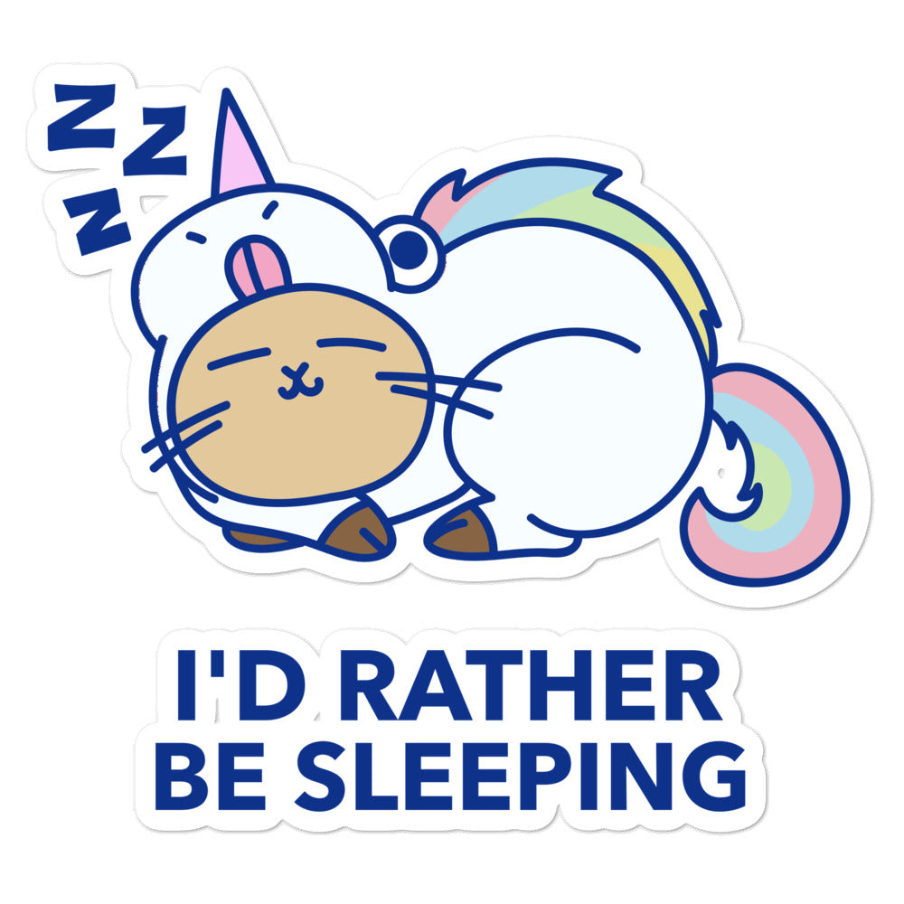I'd Rather Be Sleeping Bubble-Free Stickers