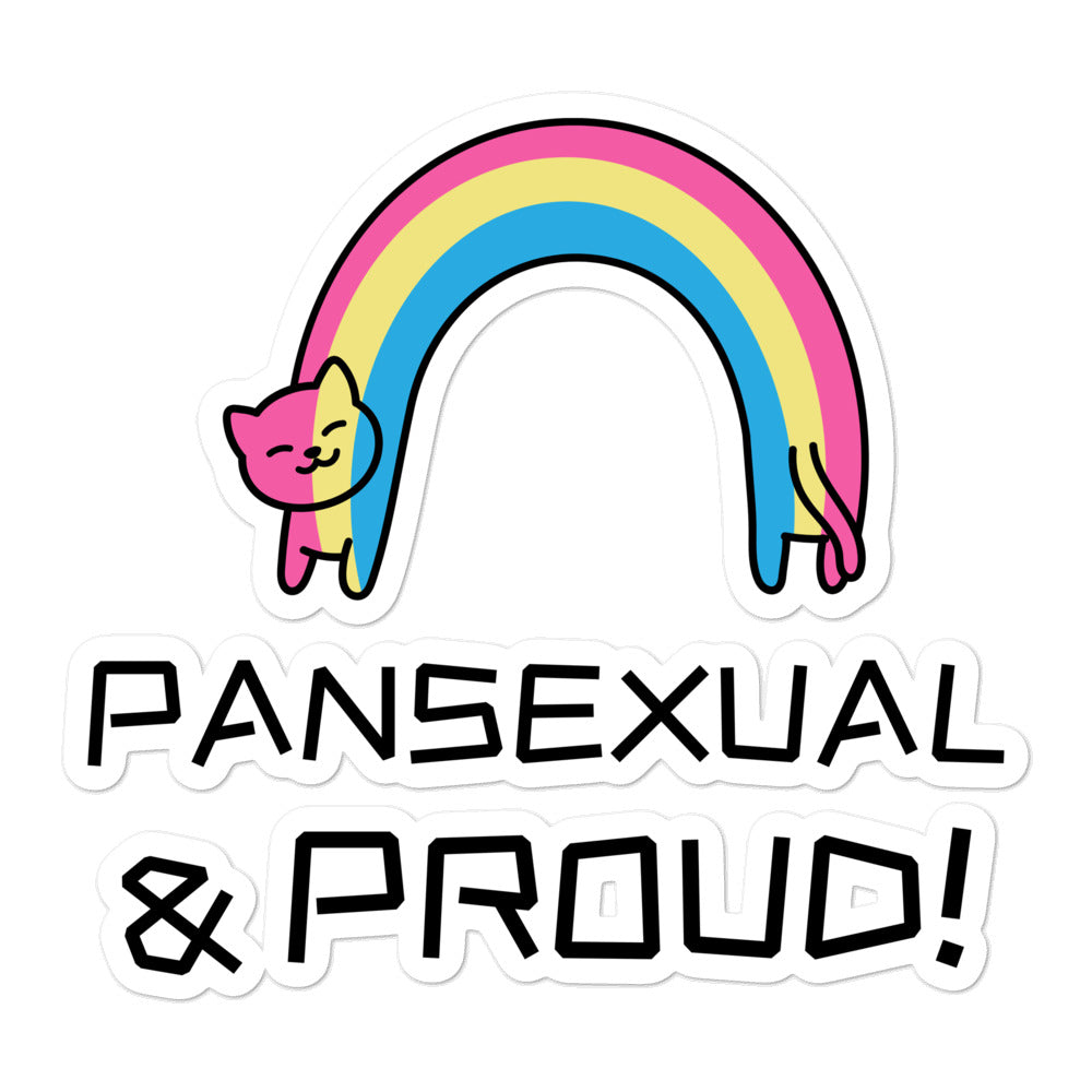 Pansexual & Proud Bubble-Free Stickers