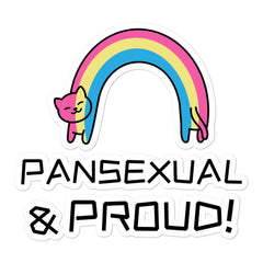 Pansexual & Proud Bubble-Free Stickers