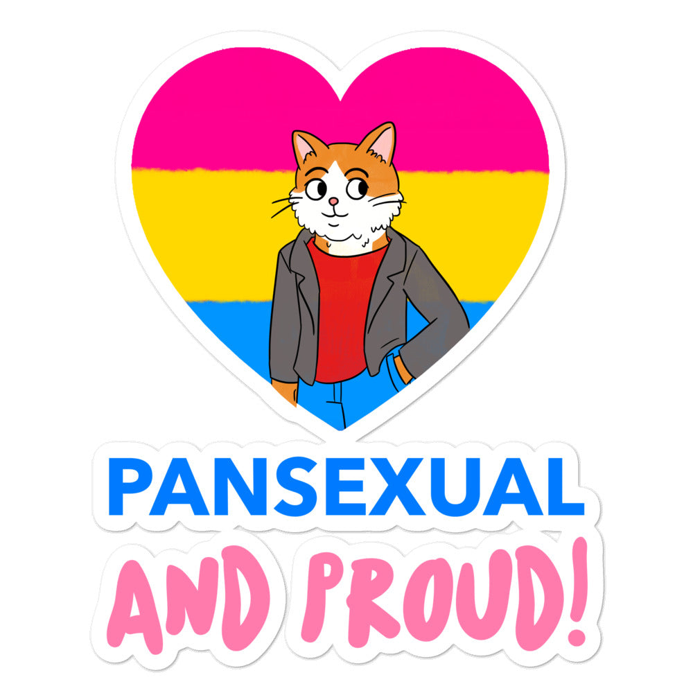 Pansexual And Proud Bubble-Free Stickers