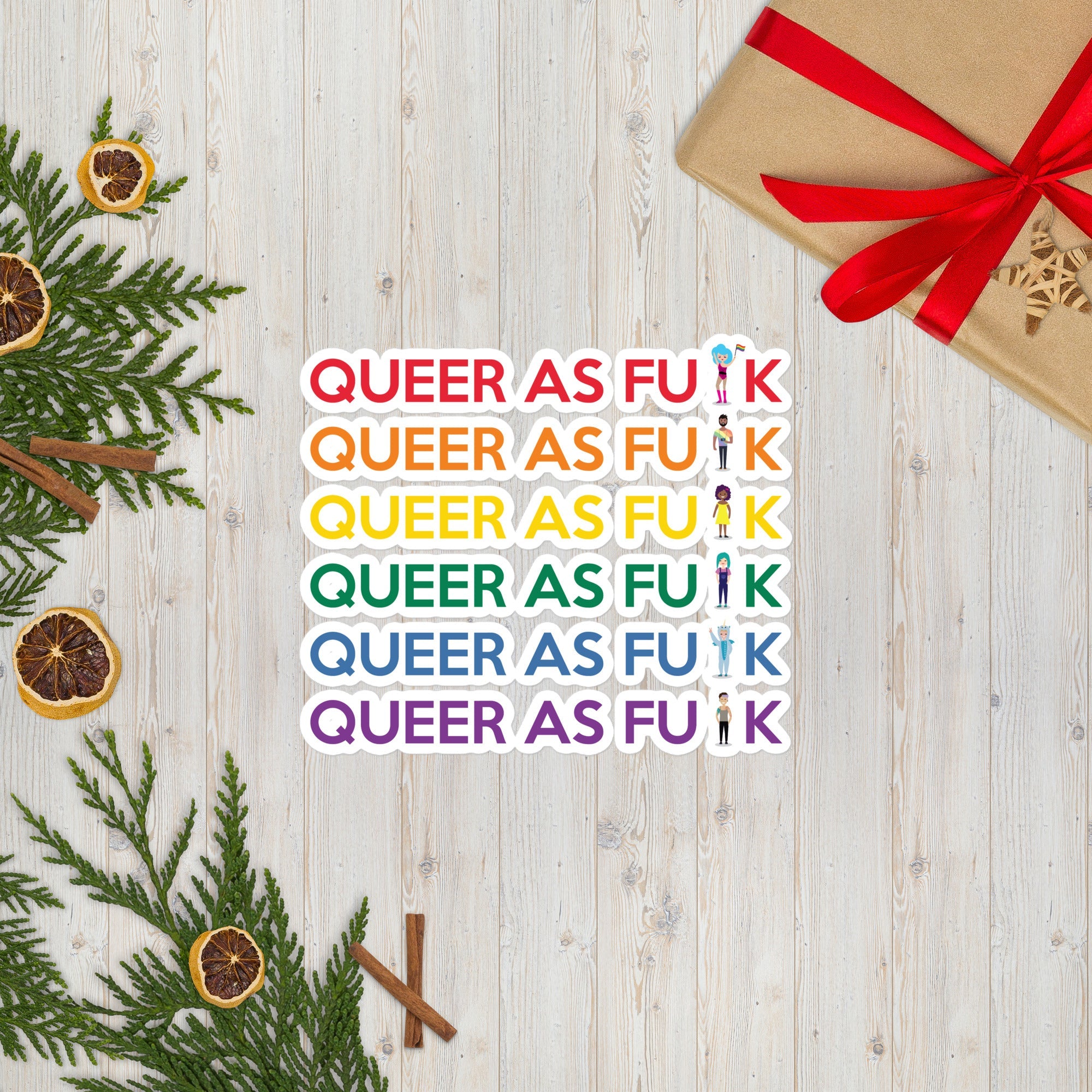 Queer As Fu#k Bubble-Free Stickers