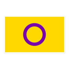 Intersex Pride Bubble-Free Stickers
