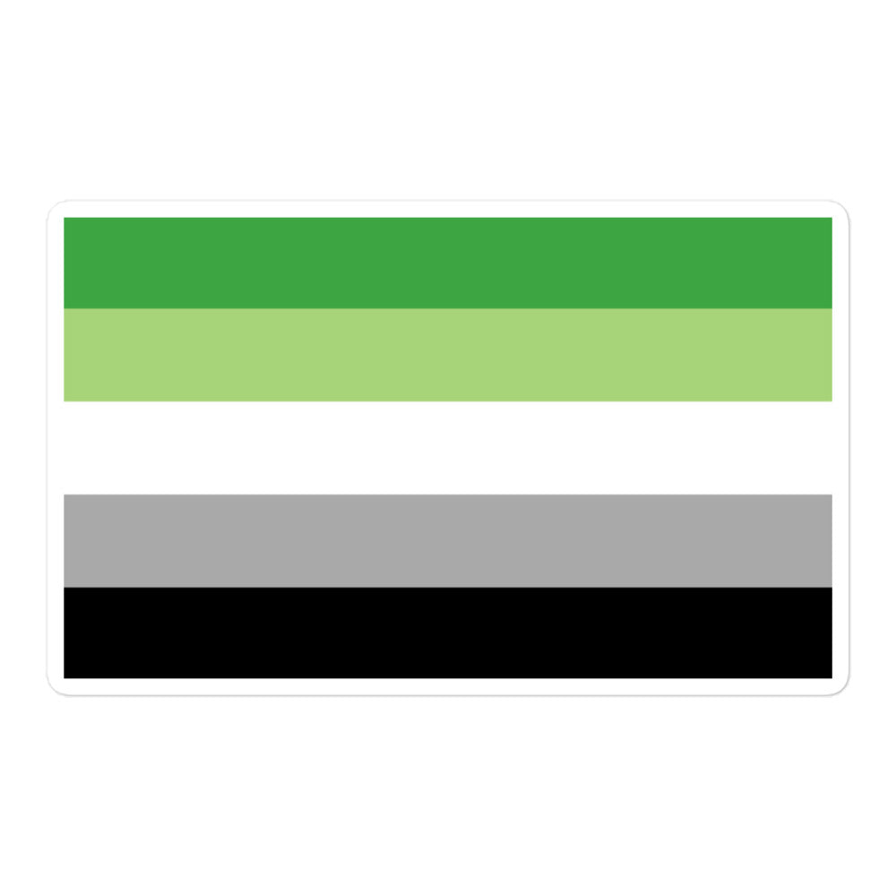 Aromantic Flag Bubble-Free Stickers