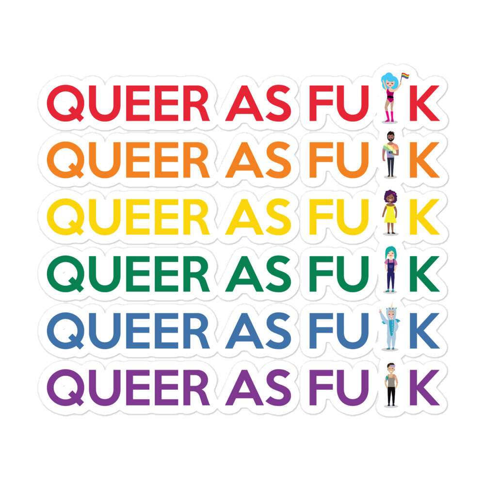 Queer As Fu#k Bubble-Free Stickers