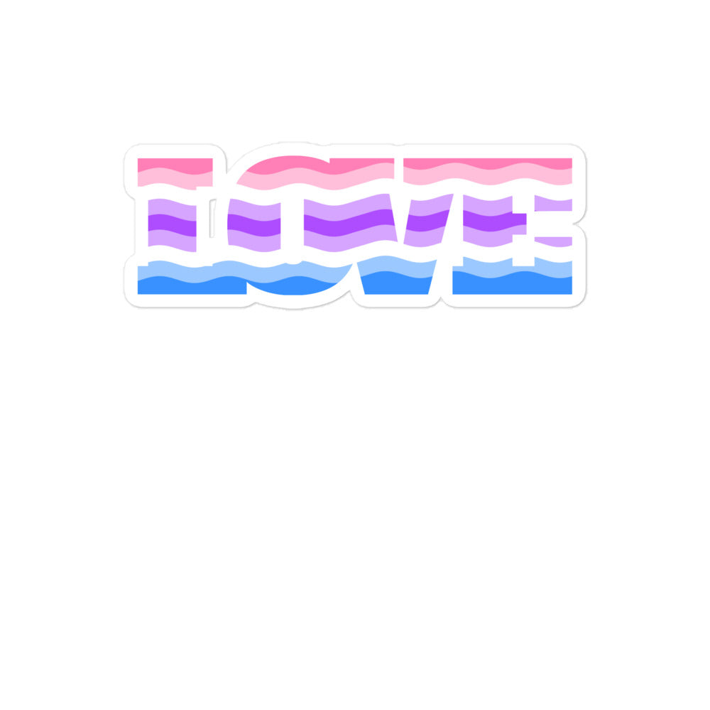 Alternative Genderfluid Love Bubble-Free Stickers