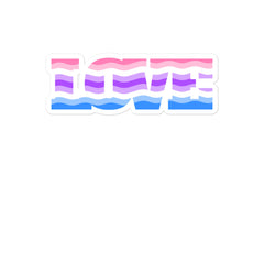 Alternative Genderfluid Love Bubble-Free Stickers