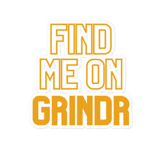 Find Me On Grindr Bubble-Free Stickers