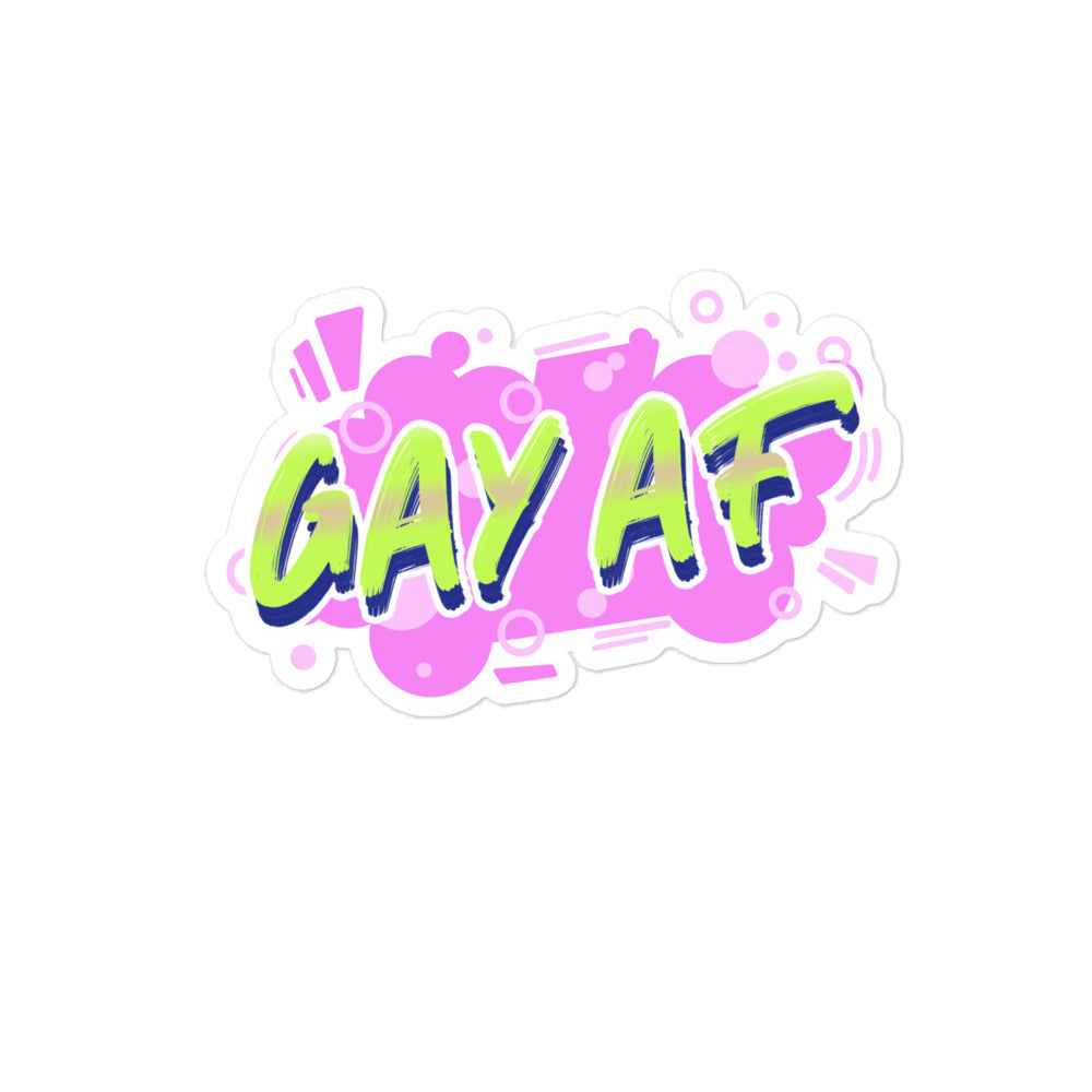 Gay AF Bubble-Free Stickers