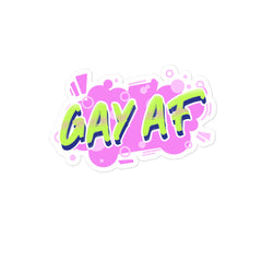 Gay AF Bubble-Free Stickers