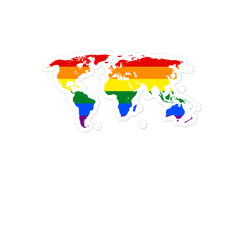 Gay Map Bubble-Free Stickers