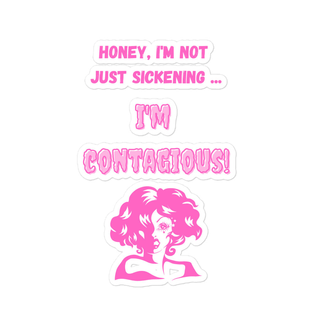 I'm Contagious Bubble-Free Stickers