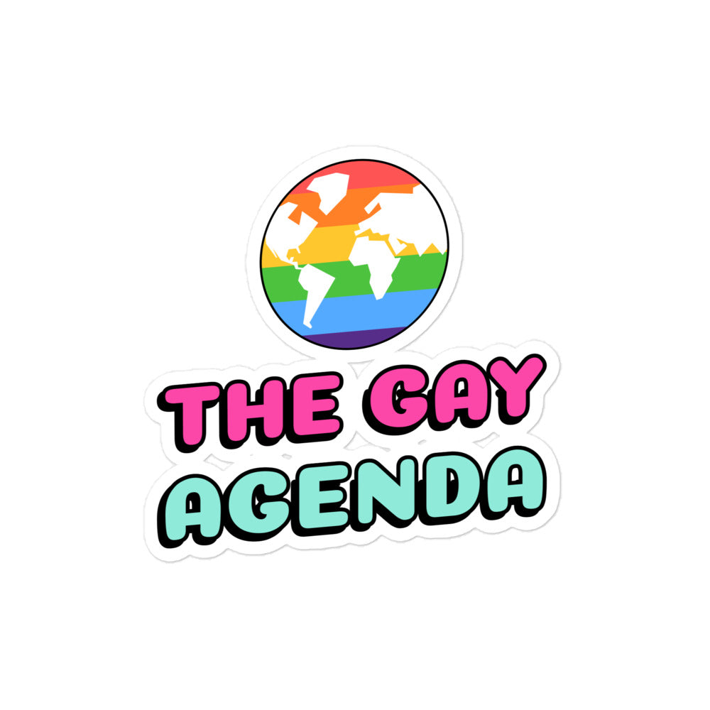 The Gay Agenda Bubble-Free Stickers