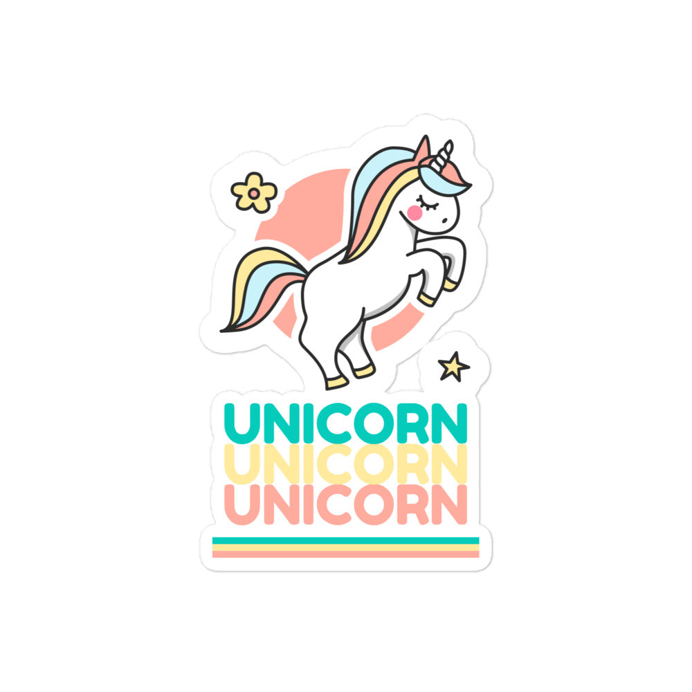 Unicorn Unicorn Unicorn Bubble-Free Stickers