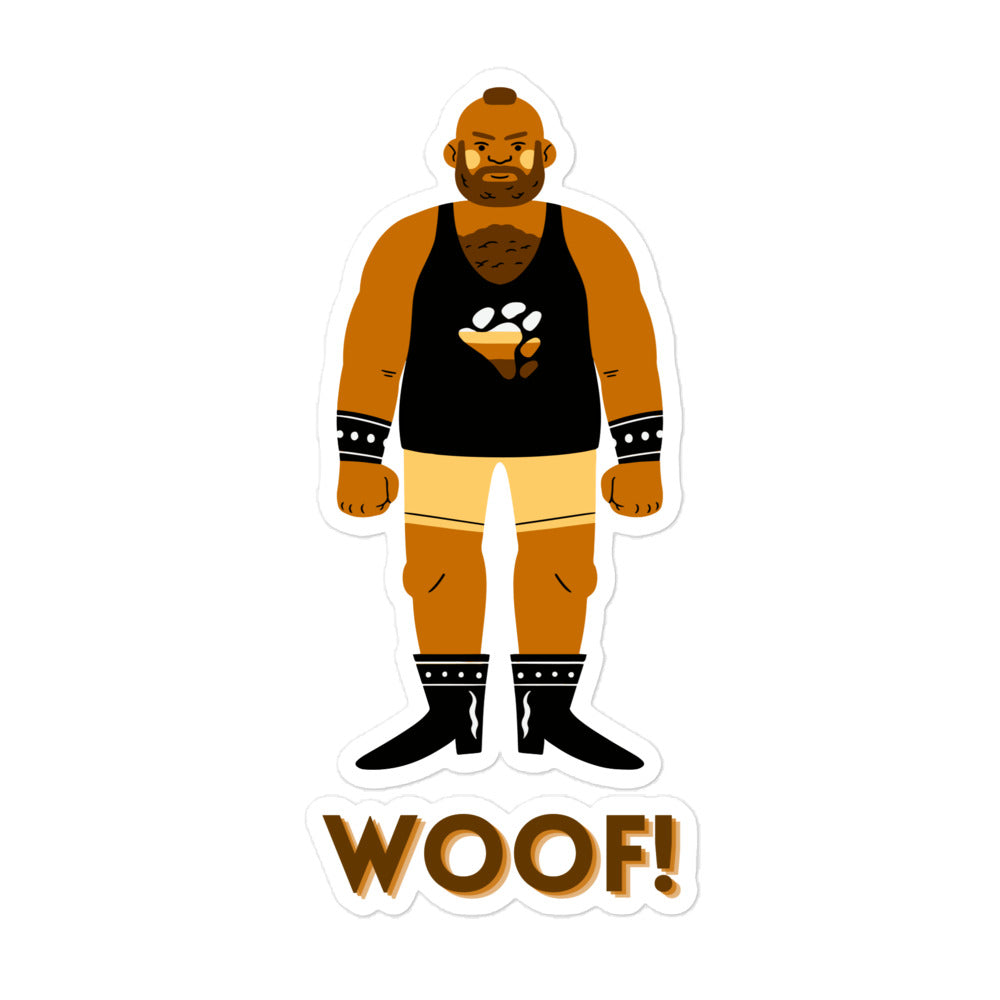Woof! Gay Bear Bubble-Free Stickers