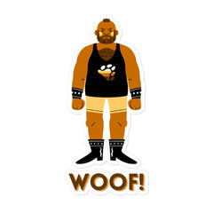 Woof! Gay Bear Bubble-Free Stickers