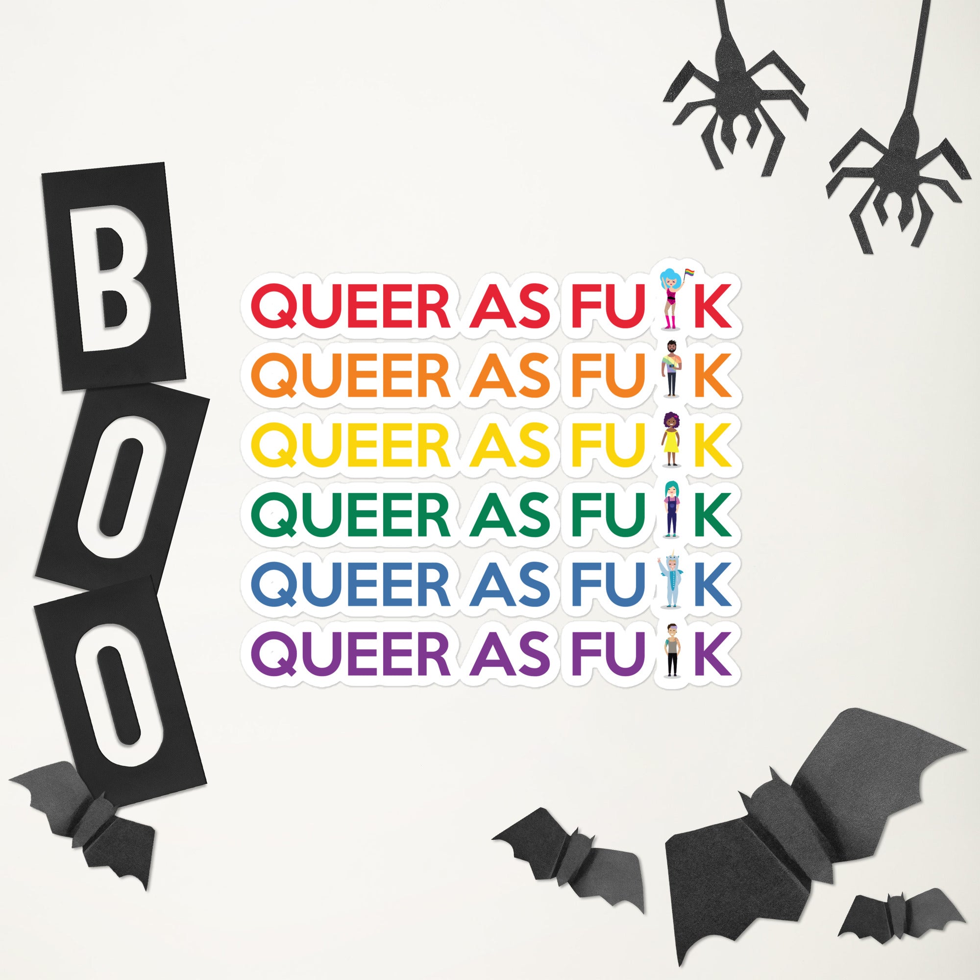 Queer As Fu#k Bubble-Free Stickers