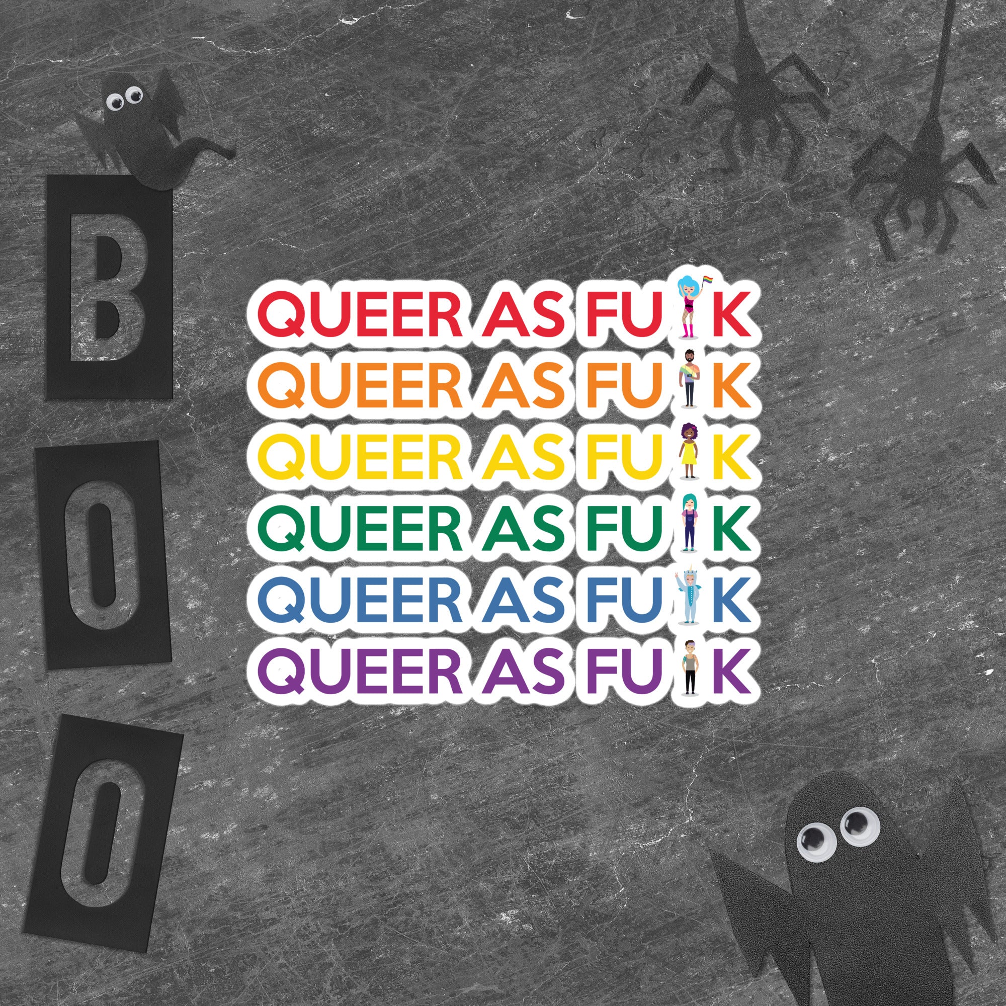 Queer As Fu#k Bubble-Free Stickers