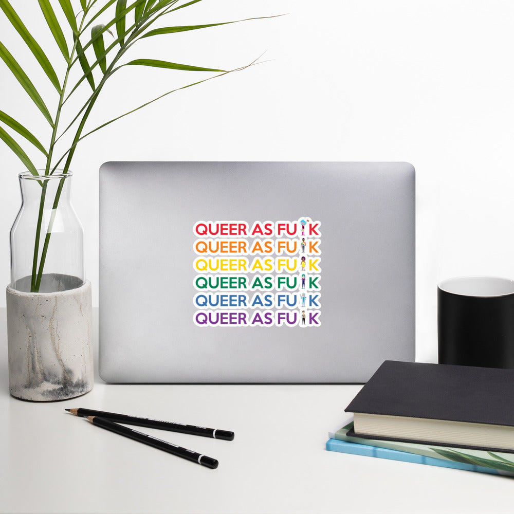 Queer As Fu#k Bubble-Free Stickers