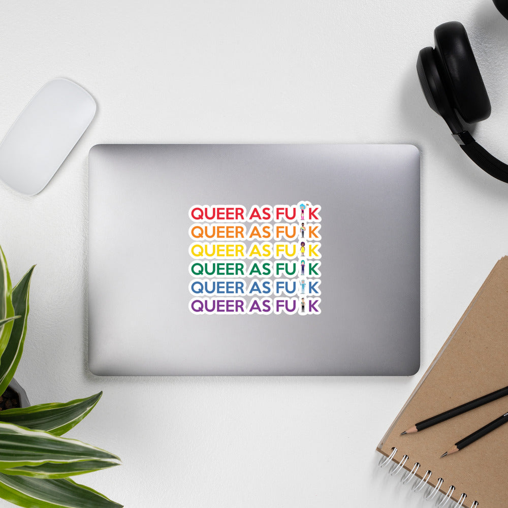 Queer As Fu#k Bubble-Free Stickers