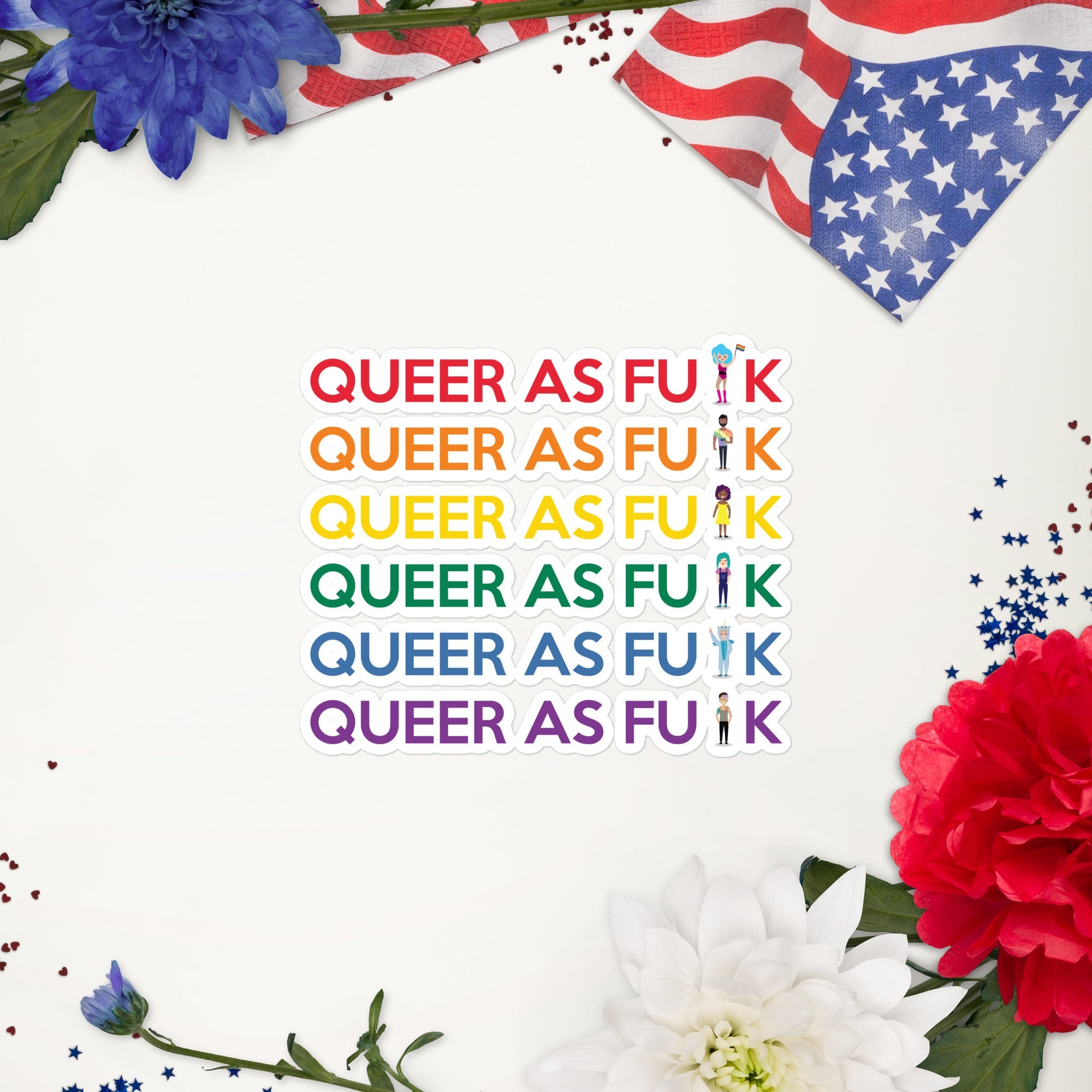 Queer As Fu#k Bubble-Free Stickers