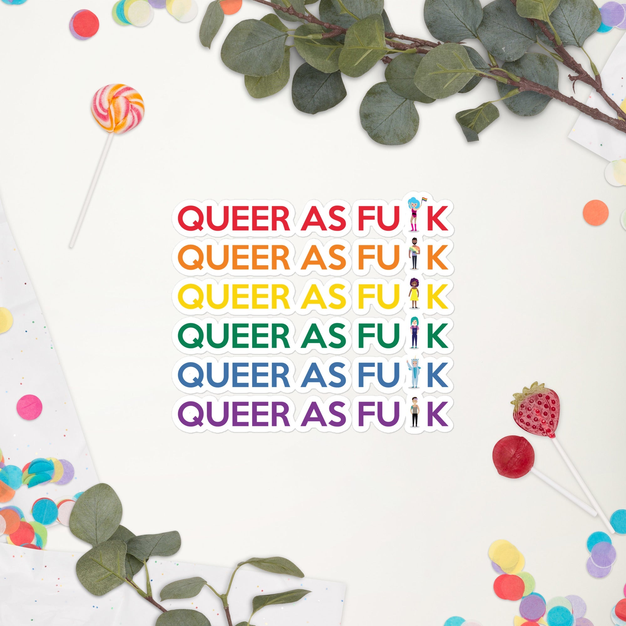 Queer As Fu#k Bubble-Free Stickers
