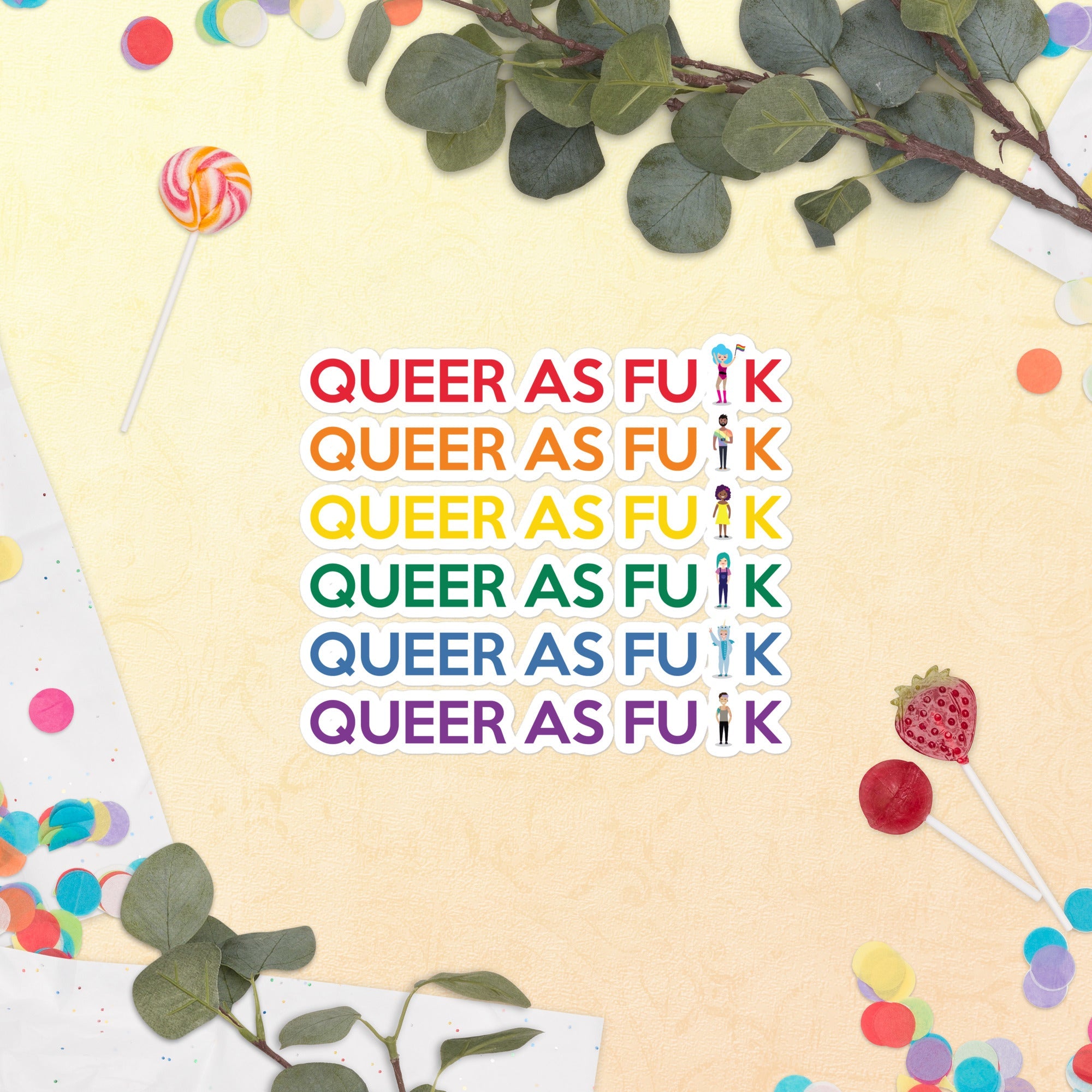 Queer As Fu#k Bubble-Free Stickers